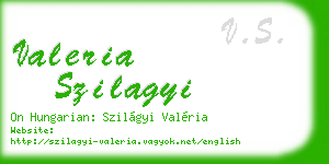 valeria szilagyi business card