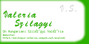 valeria szilagyi business card